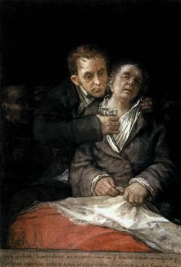 Francisco de goya y Lucientes Self-Portrait with Doctor Arrieta France oil painting art